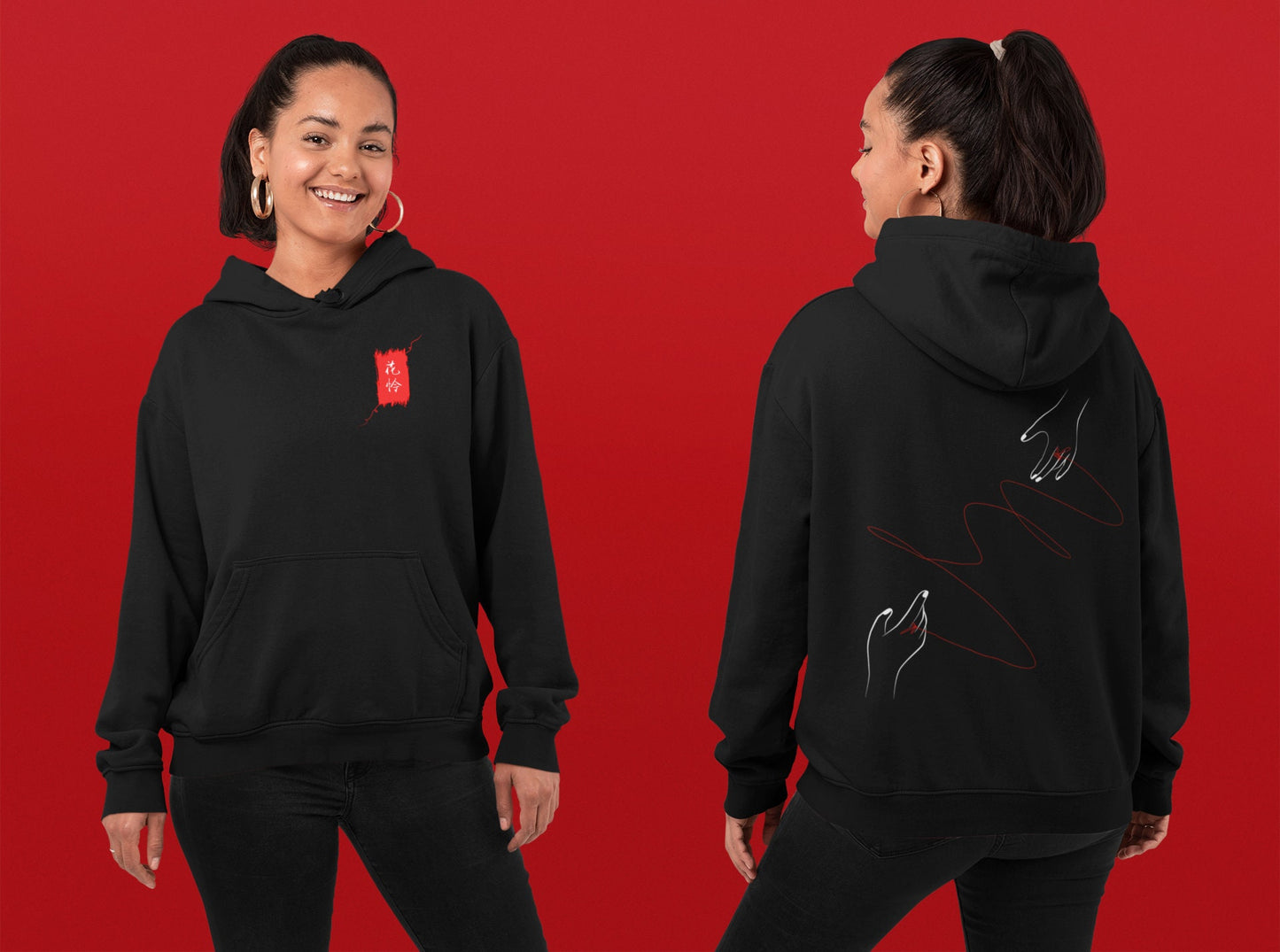 Tian Guan Ci Fu 天官赐福 | HuaLian "Red String Of Fate" | Hoodie